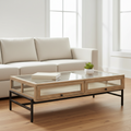 Mercana Arelius 49.5" x 29.5" x 15" Solid Wood Coffee Table