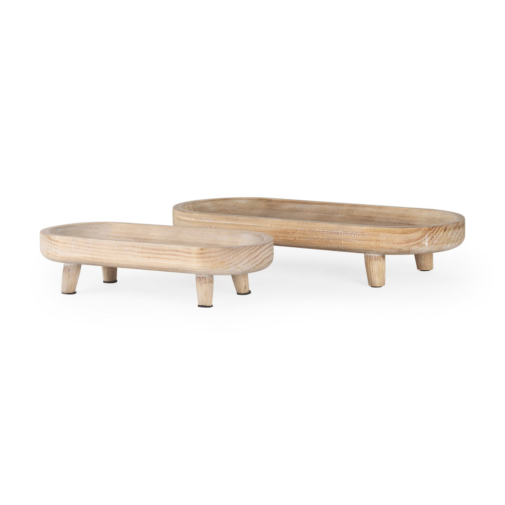 Mercana Carver 14" x 5.9" x 3.1" Solid Wood Tray