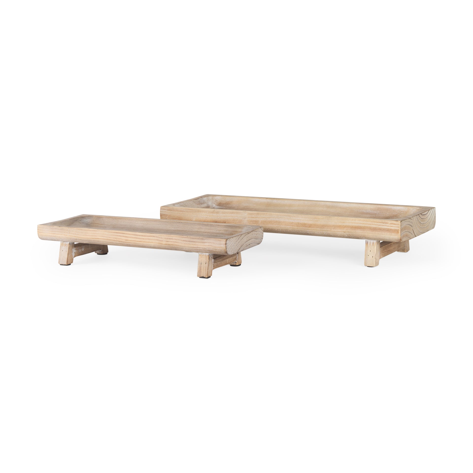 Mercana Carver 15.5" x 6.3" x 2.8" Solid Wood Tray