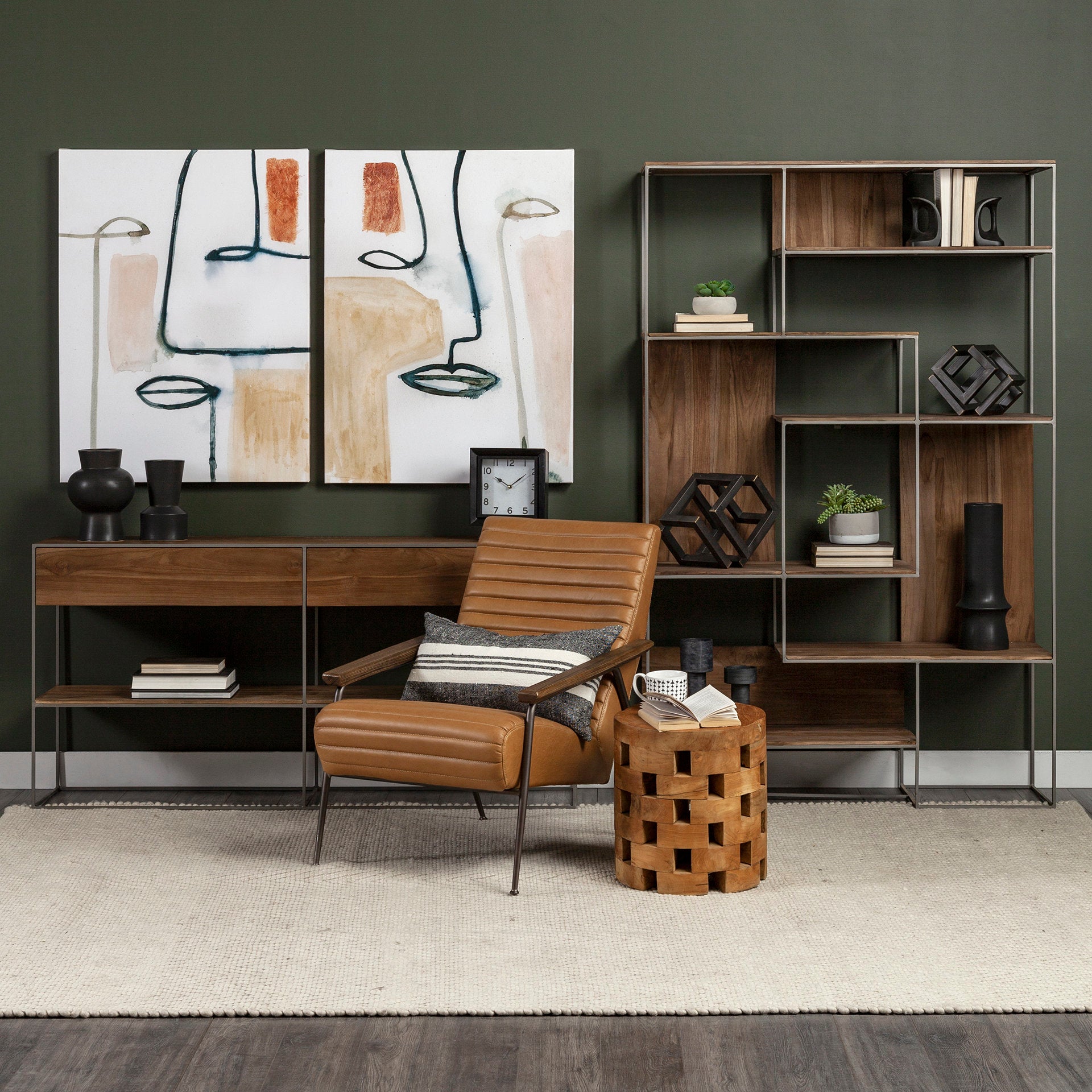 Mercana Morris 63" x 15" x 31" Wood Console Table