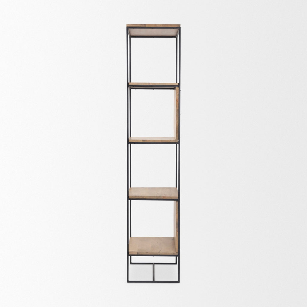 Mercana Morris 19.8" x 15" x 72.5" Solid Wood Wall Shelf
