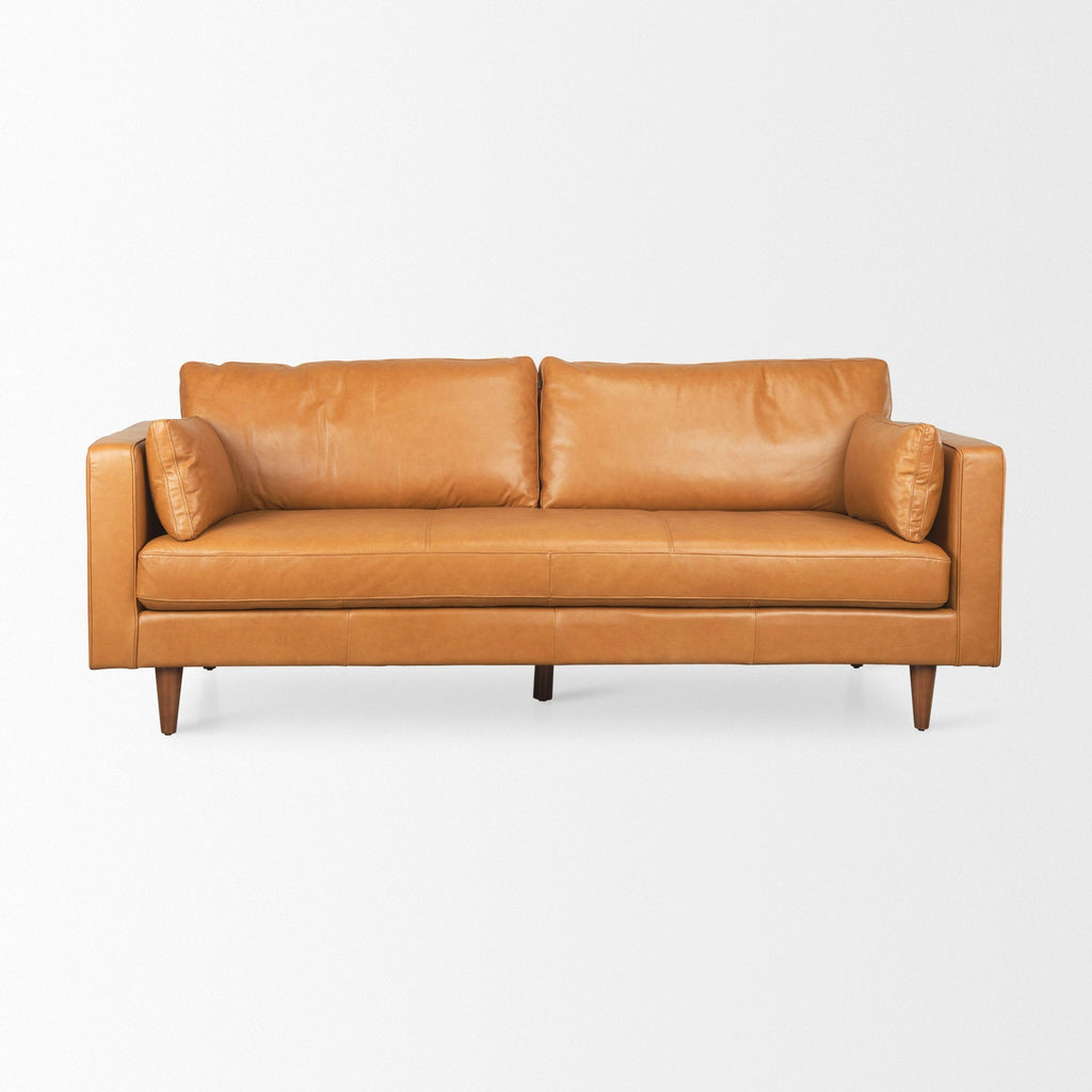 Mercana Elton 87.8" x 37.8" x 34.6" Genuine Leather Standard Sofa