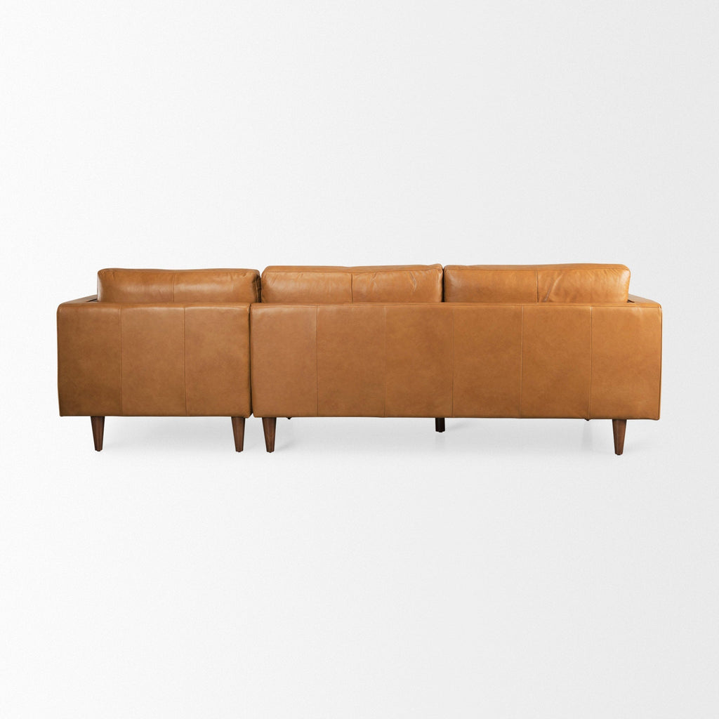 Mercana Svend 75.2" x 37.8" x 33.9" Solid Wood Sectional Sofa