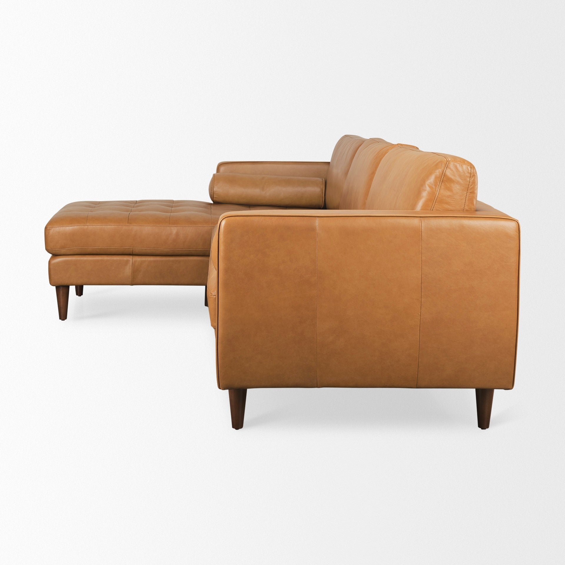 Mercana Svend 75.2" x 37.8" x 33.9" Solid Wood Sectional Sofa