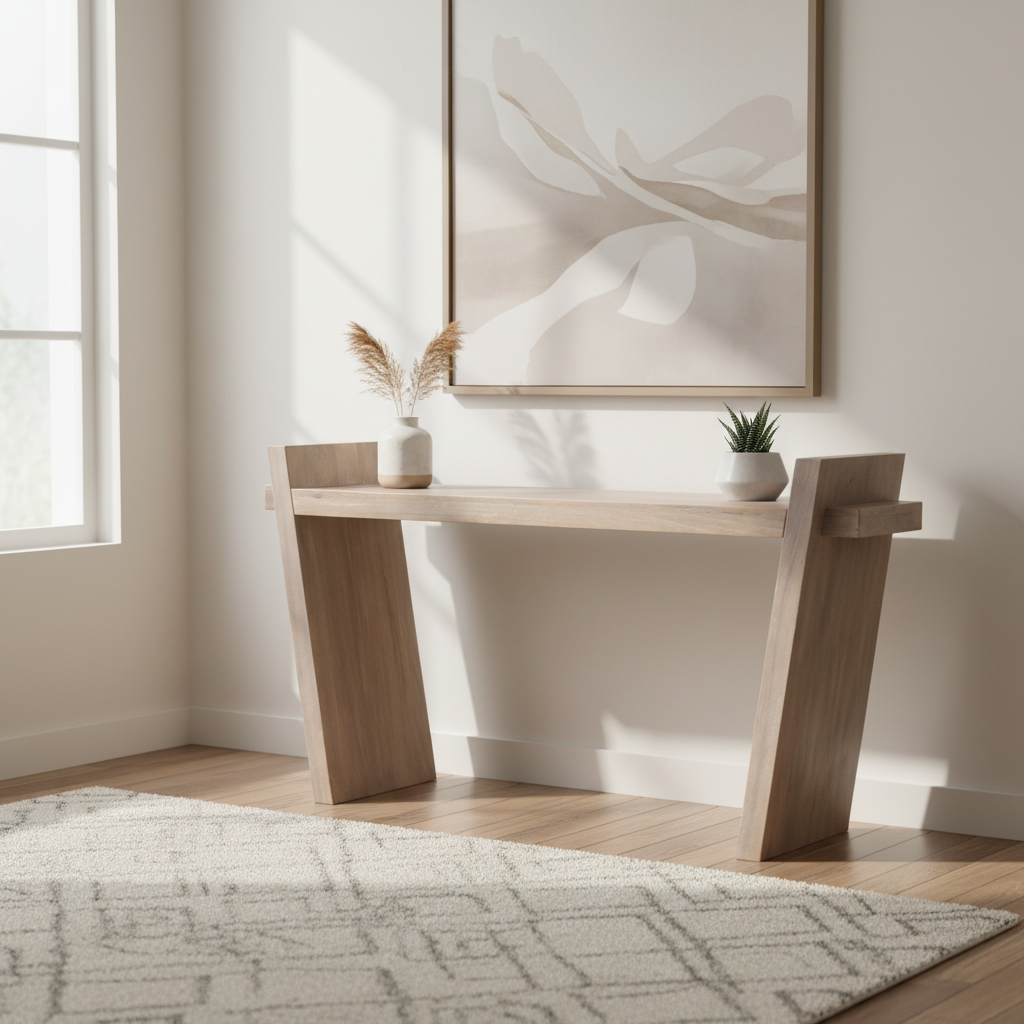 Mercana Elaine 50" x 16" x 33" Solid Wood Console Table
