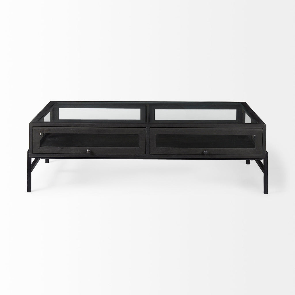 Mercana Arelius 49.5" x 28" x 15" Solid Wood Coffee Table