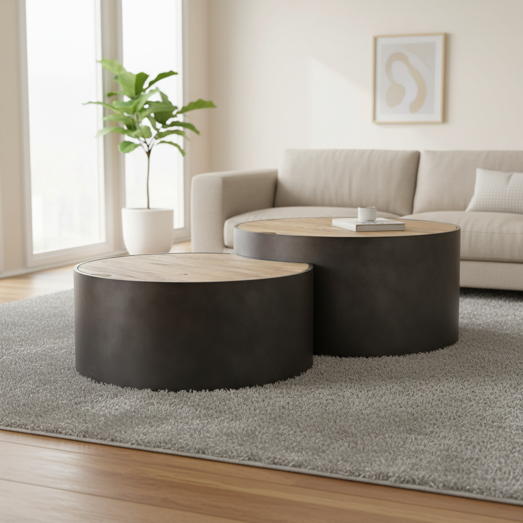 Mercana Eclipse 36.2" x 36.2" x 17.3" Coffee Table