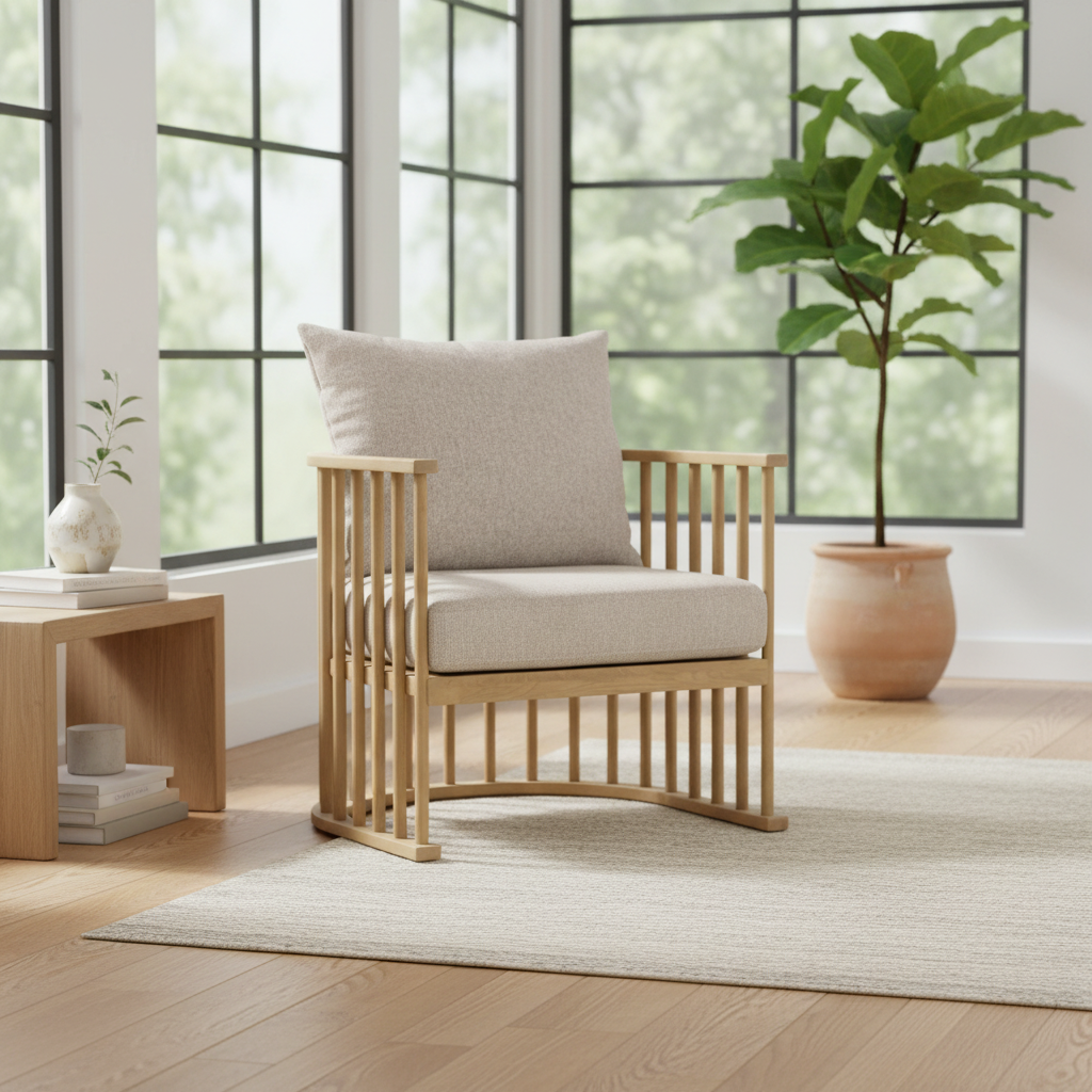 Mercana Kopari 30.1" x 30.5" x 37.2" Solid Wood Side Chair