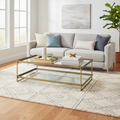 Mercana Trey 56" x 32" x 17" Glass Coffee Table
