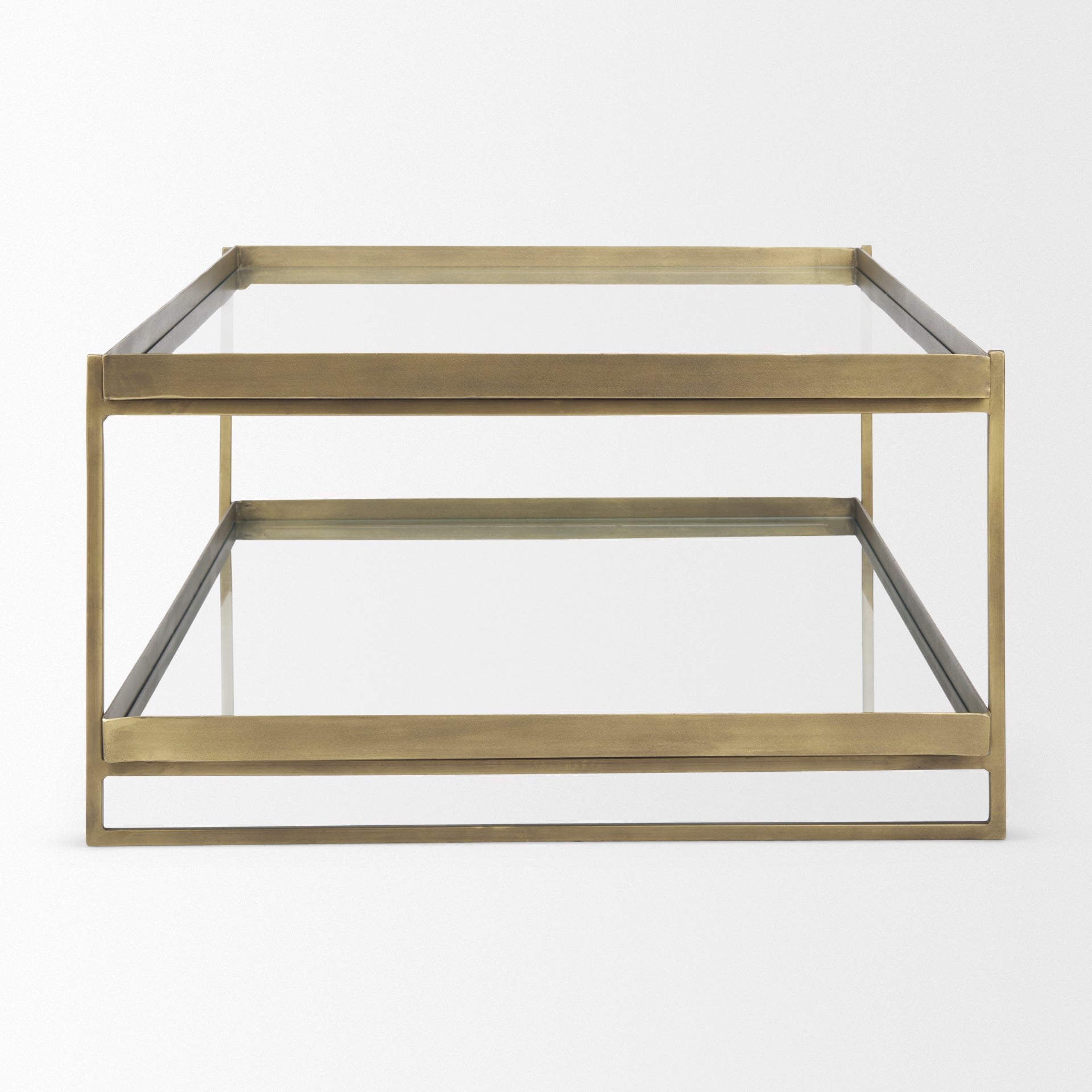 Mercana Trey 56" x 32" x 17" Glass Coffee Table
