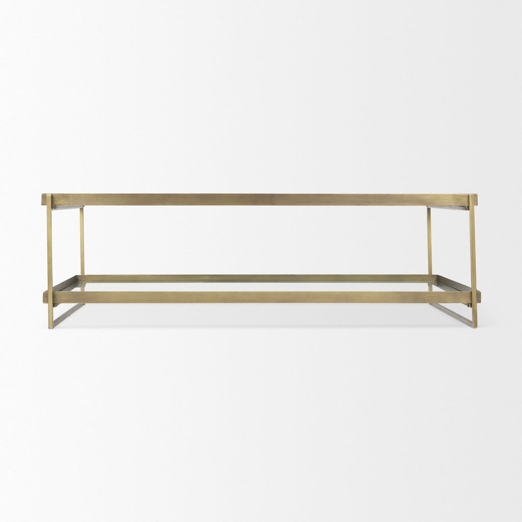 Mercana Trey 56" x 32" x 17" Glass Coffee Table