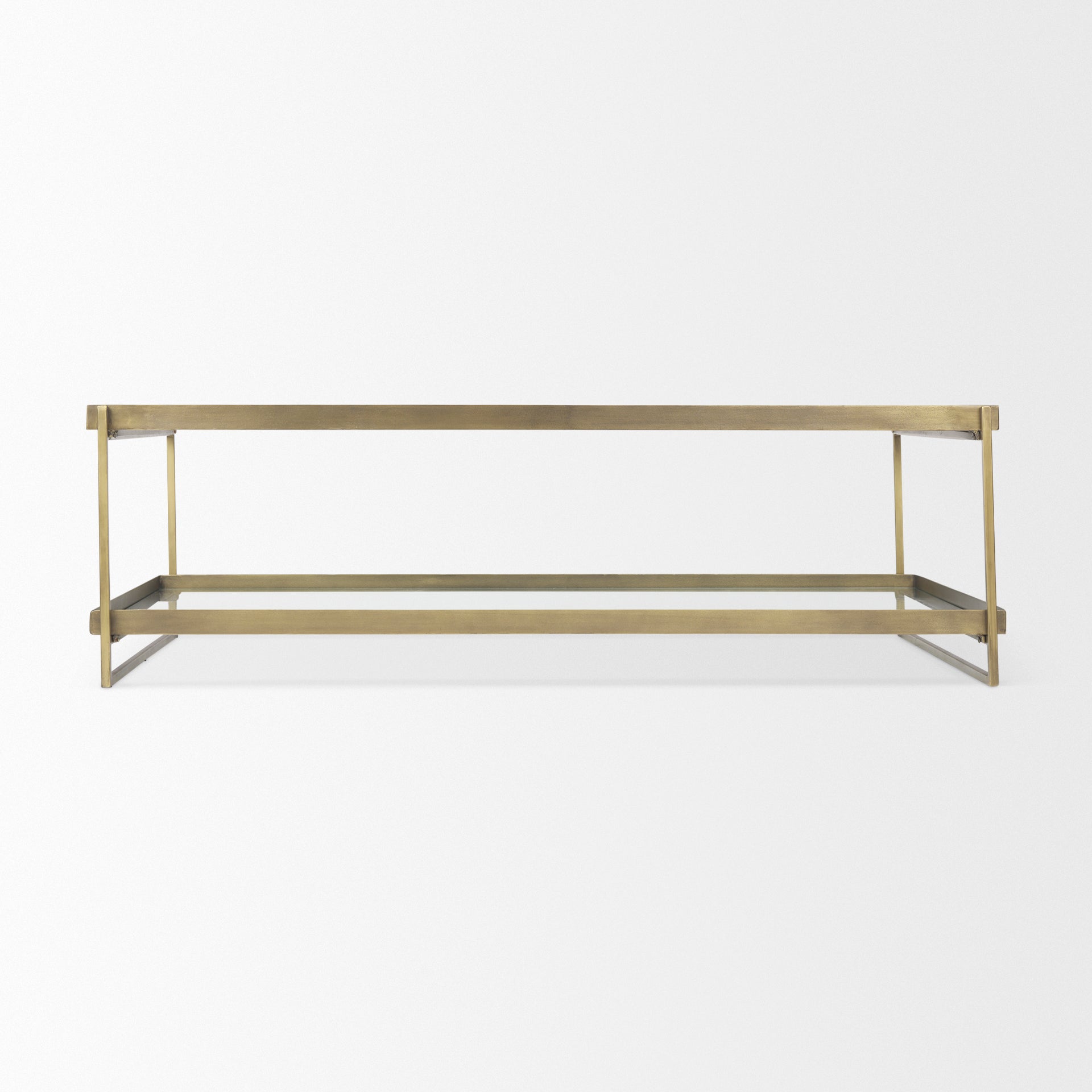 Mercana Trey 56" x 32" x 17" Glass Coffee Table