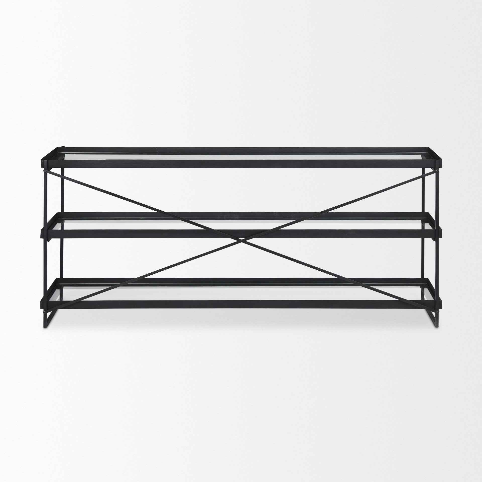 Mercana Trey 72" x 16.3" x 30" Iron Console Table