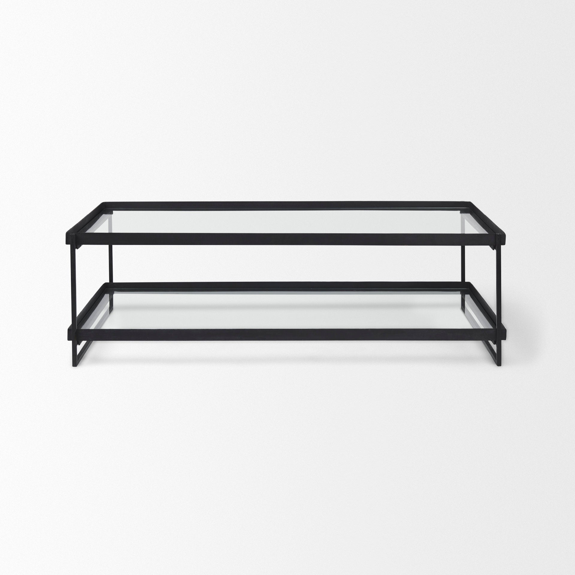 Mercana Trey 32" x 10" x 56" Glass Coffee Table
