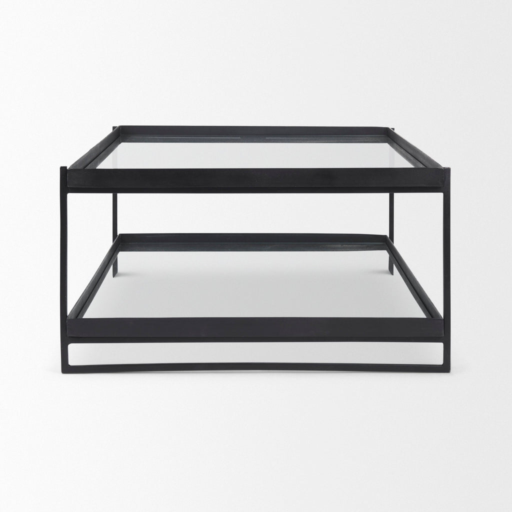 Mercana Trey 32" x 10" x 56" Glass Coffee Table