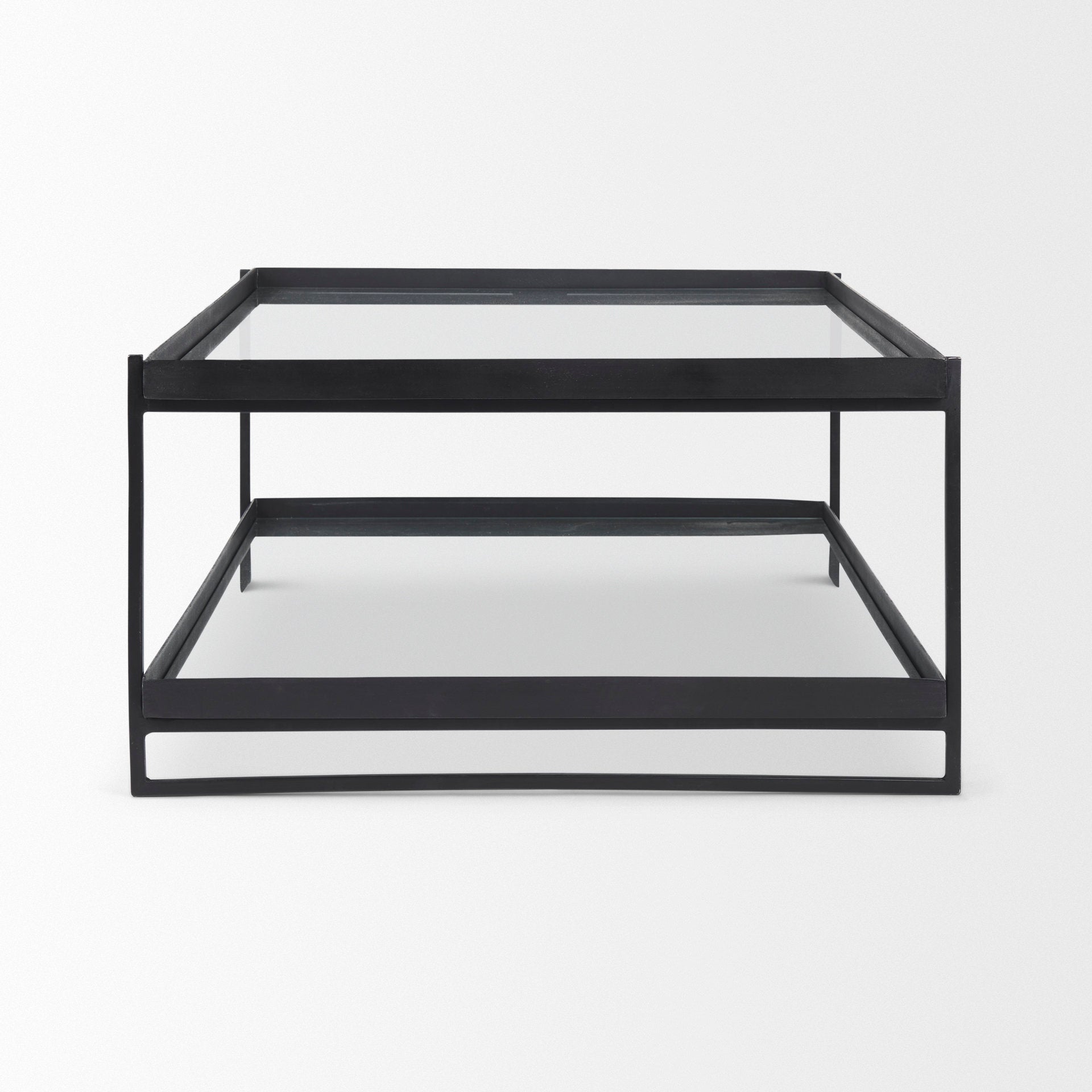 Mercana Trey 32" x 10" x 56" Glass Coffee Table