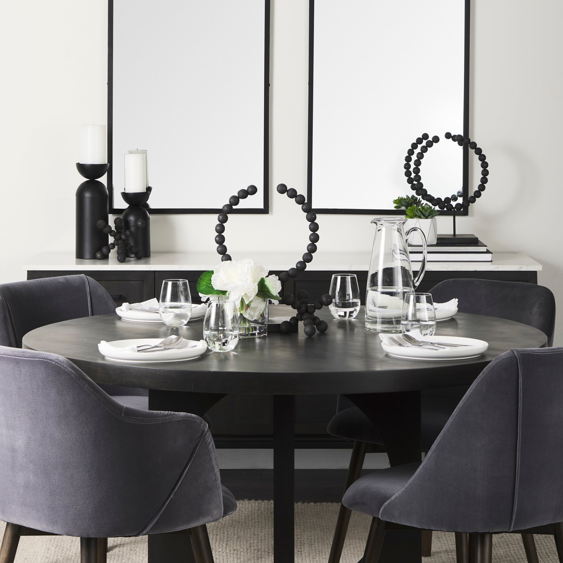 Mercana Liesl 54" x 54" x 30" Solid Wood Dining Table