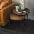 Mercana Marquisa 22.5" x 22.5" x 20.8" Solid Wood Side Table