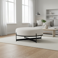 Mercana Amelia 35.8" x 35.8" x 15" Metal Ottoman