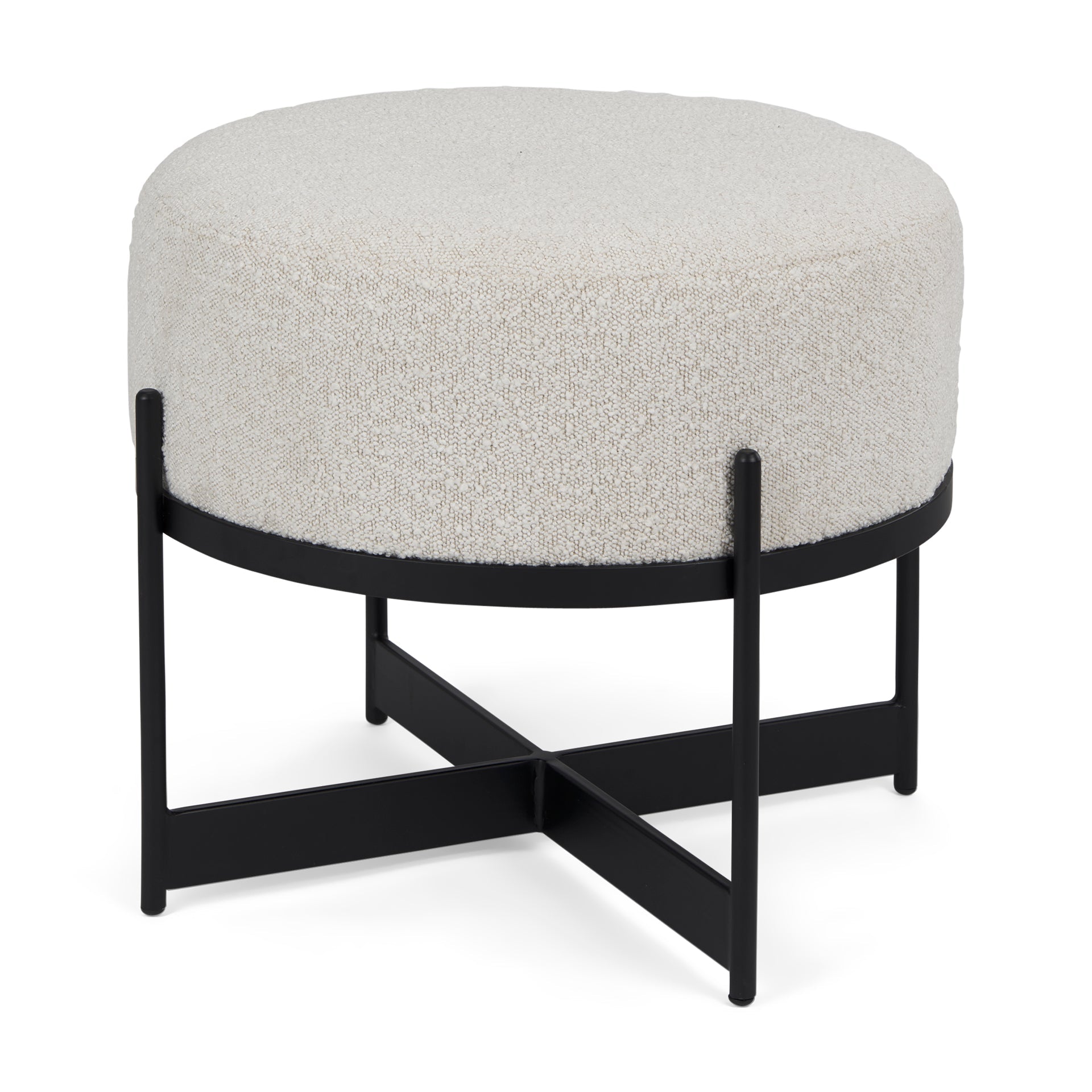 Mercana Amelia 21.3" x 21.3" x 18.1" Fabric Pouf