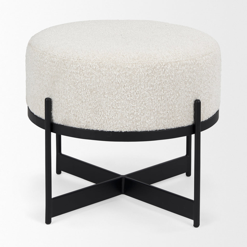 Mercana Amelia 21.3" x 21.3" x 18.1" Fabric Pouf