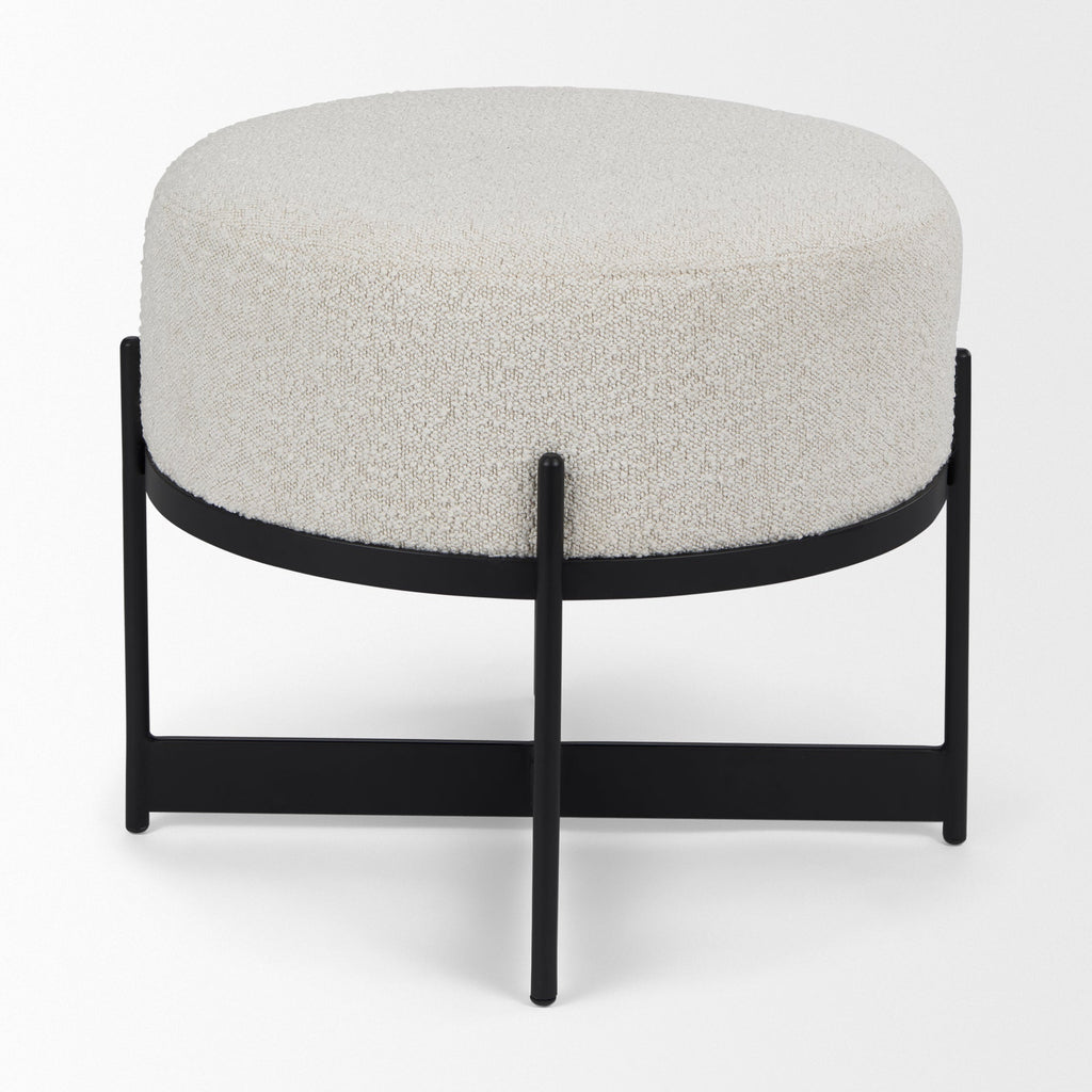 Mercana Amelia 21.3" x 21.3" x 18.1" Fabric Pouf
