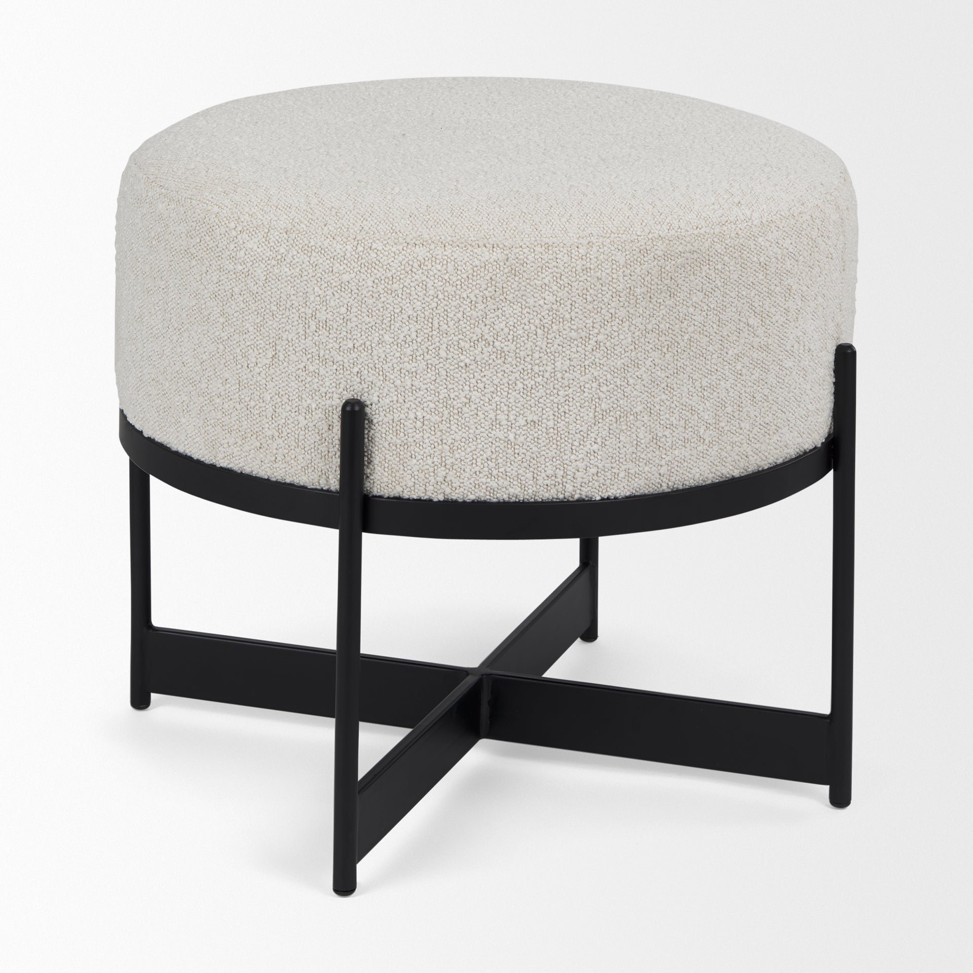 Mercana Amelia 21.3" x 21.3" x 18.1" Fabric Pouf