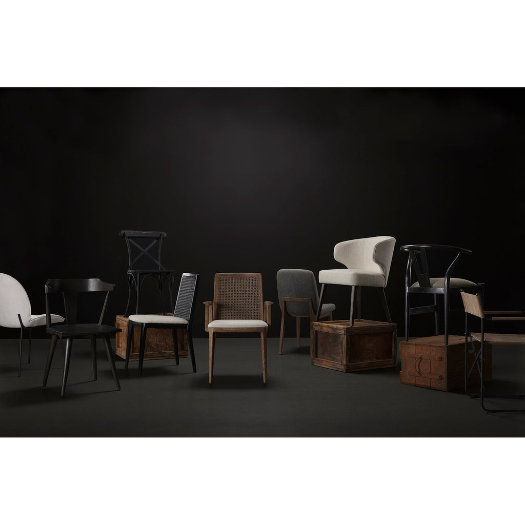 Mercana David 119" x 30" x 35.3" Fabric Dining Chair (Set of 2)