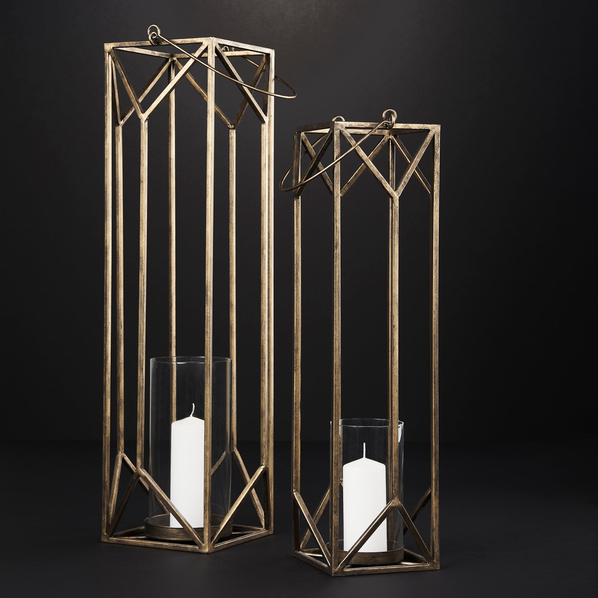 Mercana Ivy 8.3" x 8.3" x 29.7" Metal Lantern
