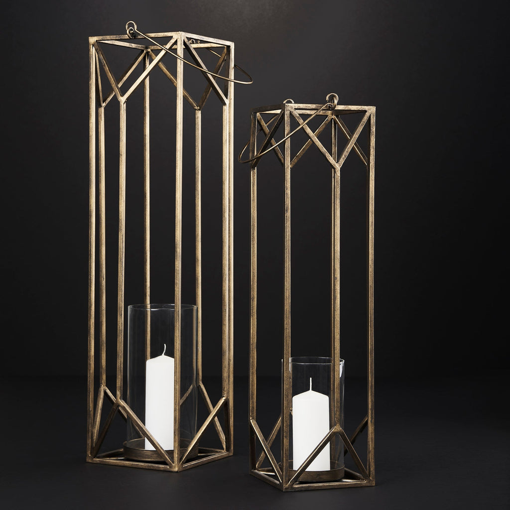 Mercana Ivy 10.2" x 10.2" x 36" Metal Lantern