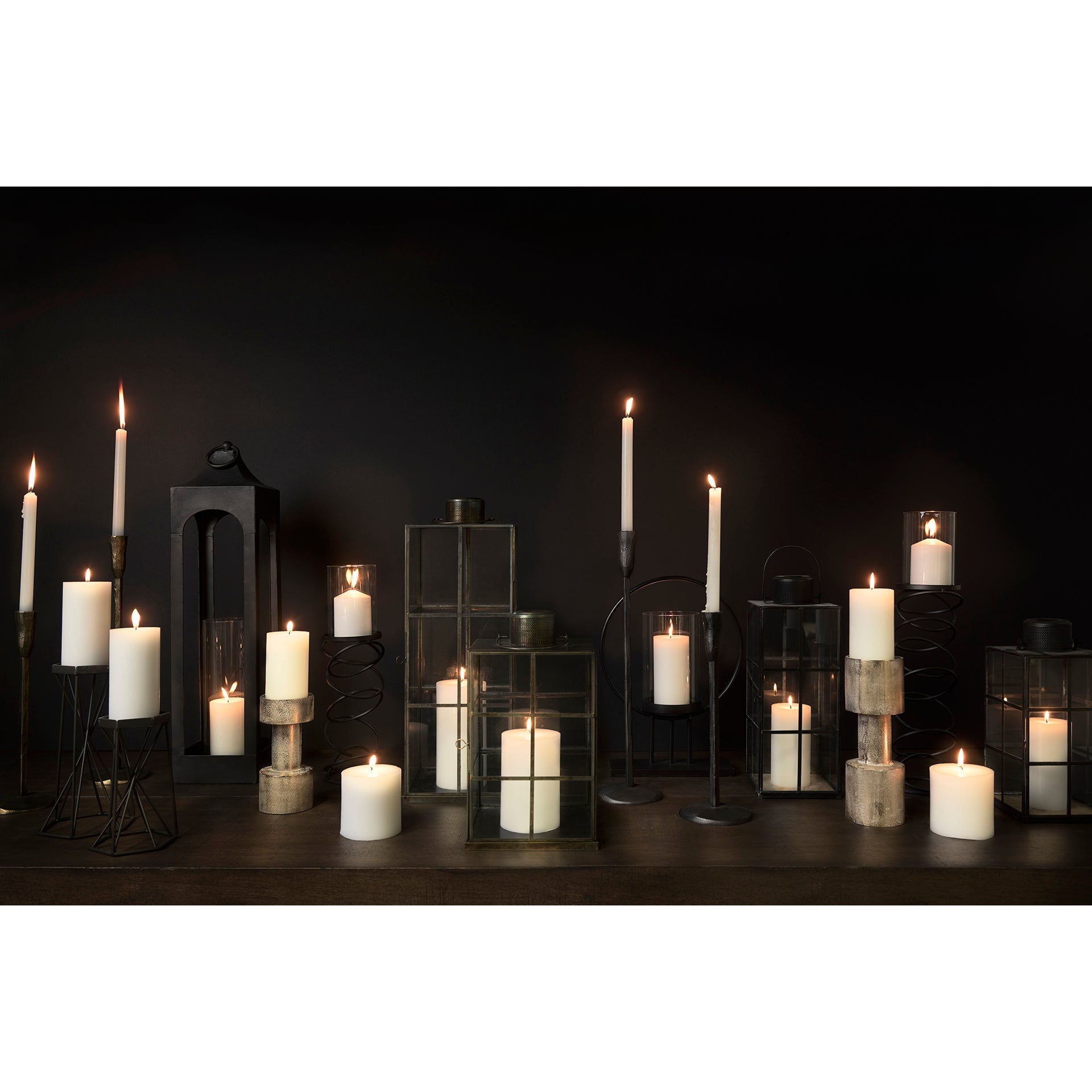 Mercana Levit 5" x 5" x 20" Metal Candle Holder