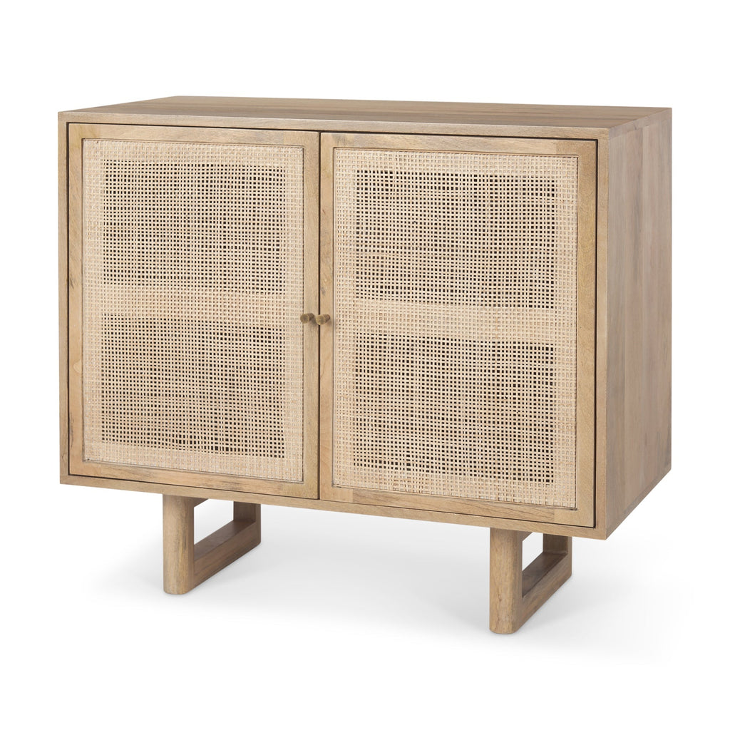 Mercana Grier 36" x 18.8" x 31" Solid Wood Accent Cabinet