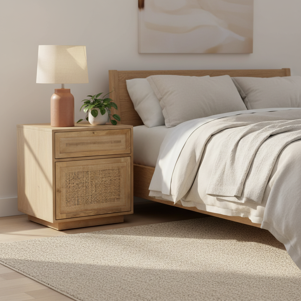 Mercana Grier 19" x 19" x 21" Solid Wood Side Table
