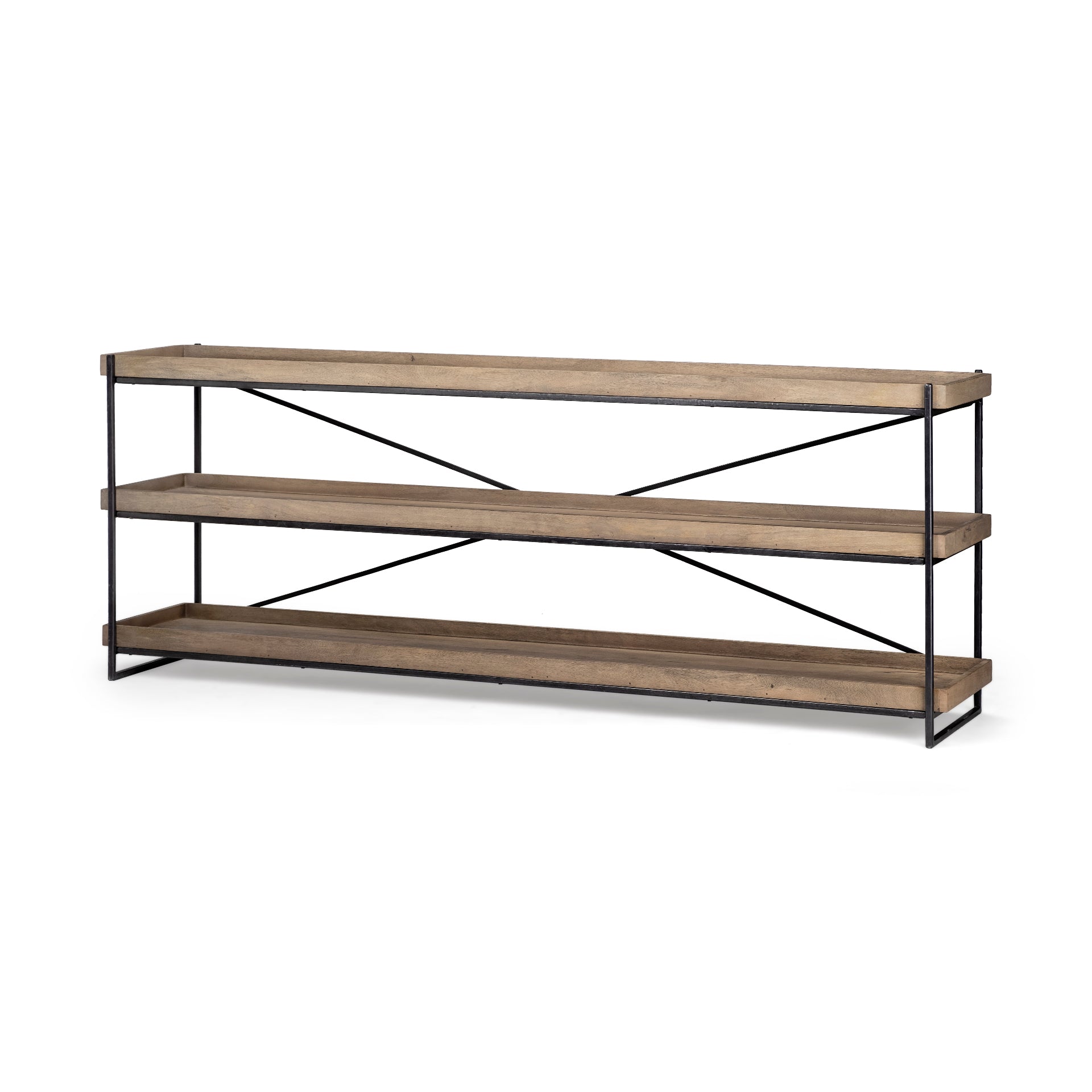 Mercana Trey 80" x 16" x 30" Solid Wood Console Table