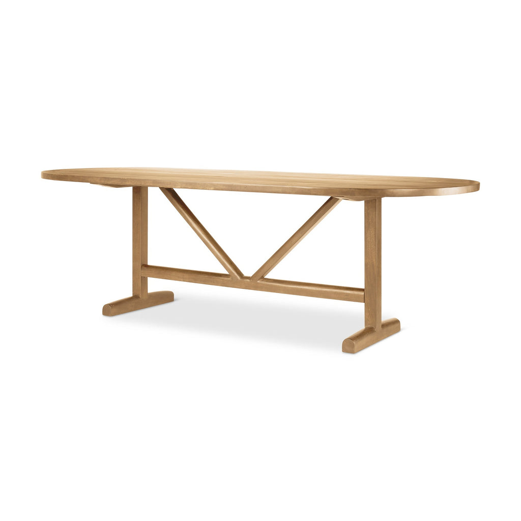 Mercana Viktor 94" x 42" x 30" Solid Wood Dining Table