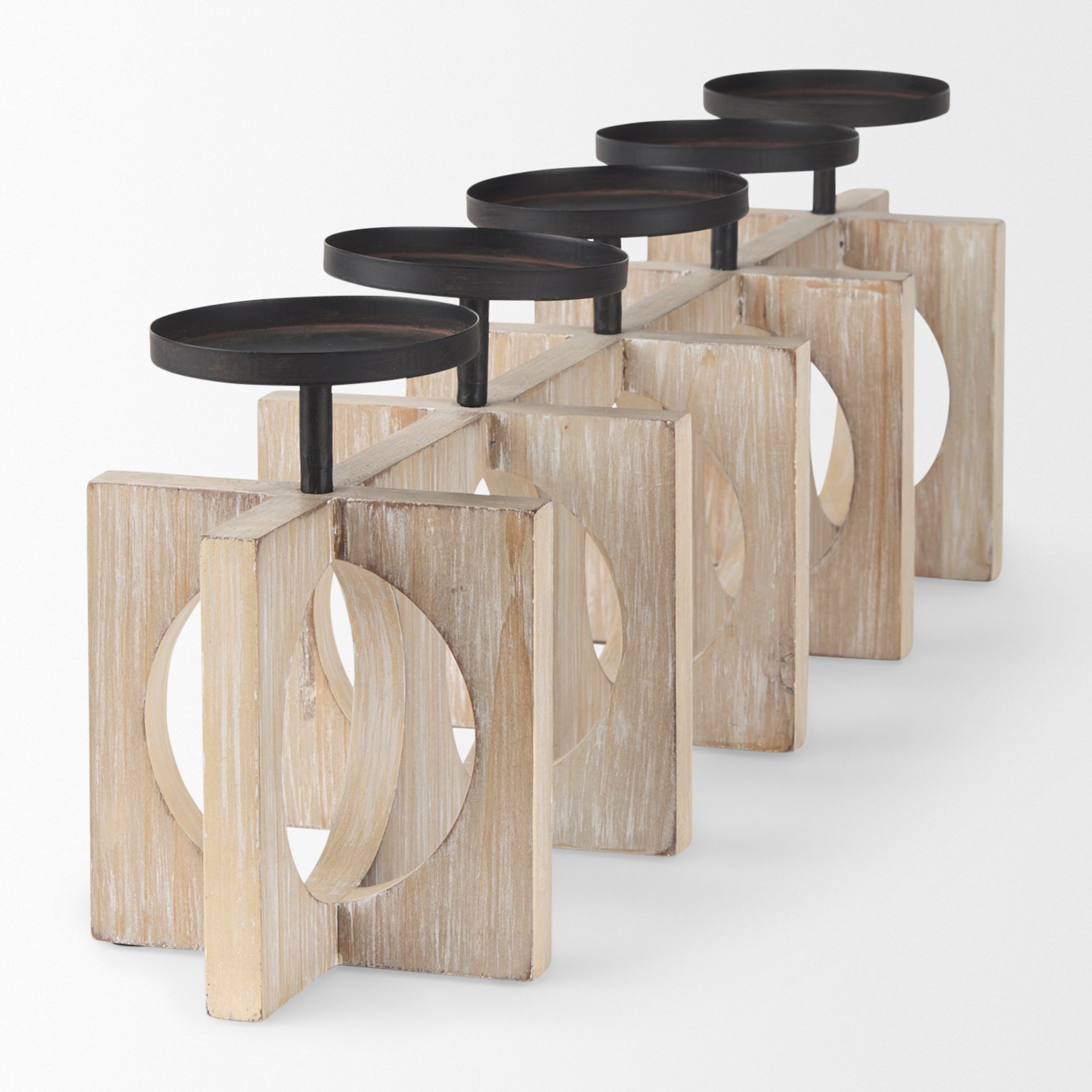 Mercana Cambie 29" x 6" x 9" Solid Wood Candle Holder