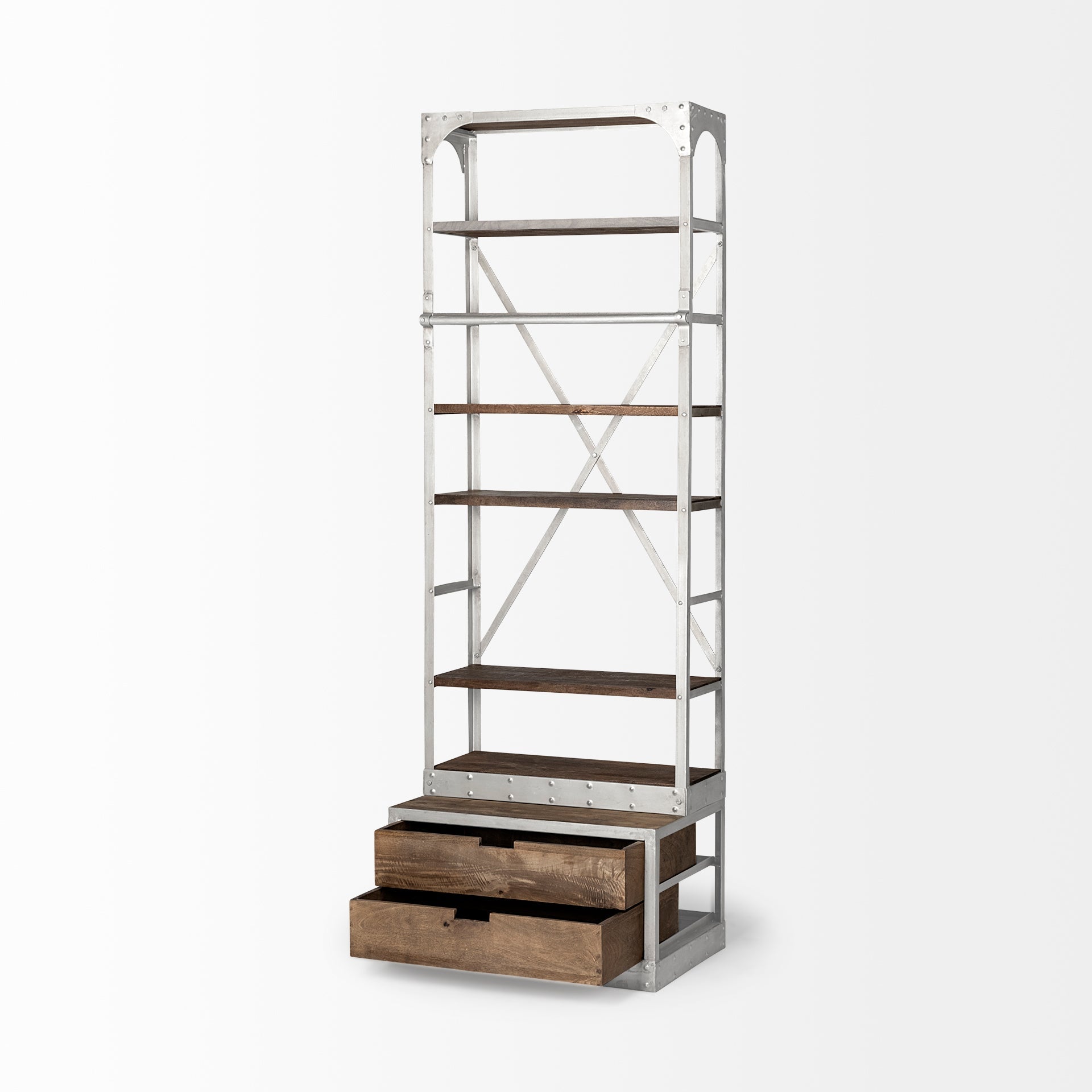 Mercana Brodie 31.5" x 21.5" x 94" Iron Wall Shelf