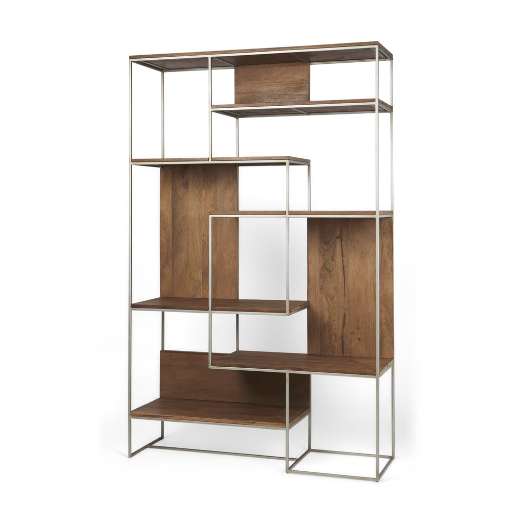 Mercana Morris 47.3" x 15" x 75.5" Solid Wood Wall Shelf