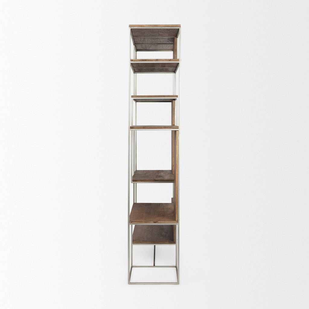 Mercana Morris 47.3" x 15" x 75.5" Solid Wood Wall Shelf