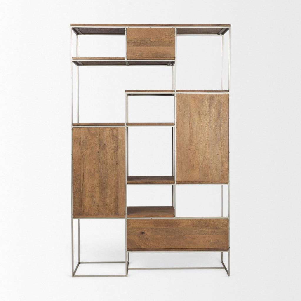 Mercana Morris 47.3" x 15" x 75.5" Solid Wood Wall Shelf