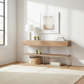 Mercana Morris 63" x 15" x 31" Wood Console Table
