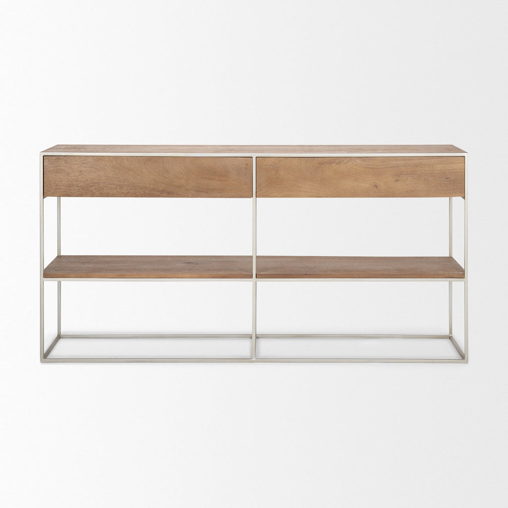 Mercana Morris 63" x 15" x 31" Wood Console Table