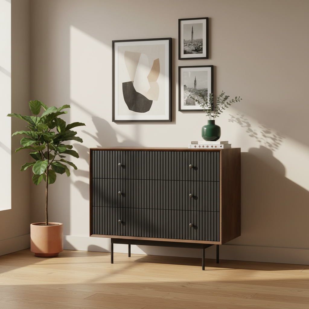 Mercana Grace 35.5" x 18.5" x 31" Solid Wood Accent Cabinet