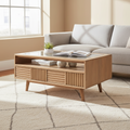 Mercana Sable 38" x 27" x 18" Solid Wood Coffee Table