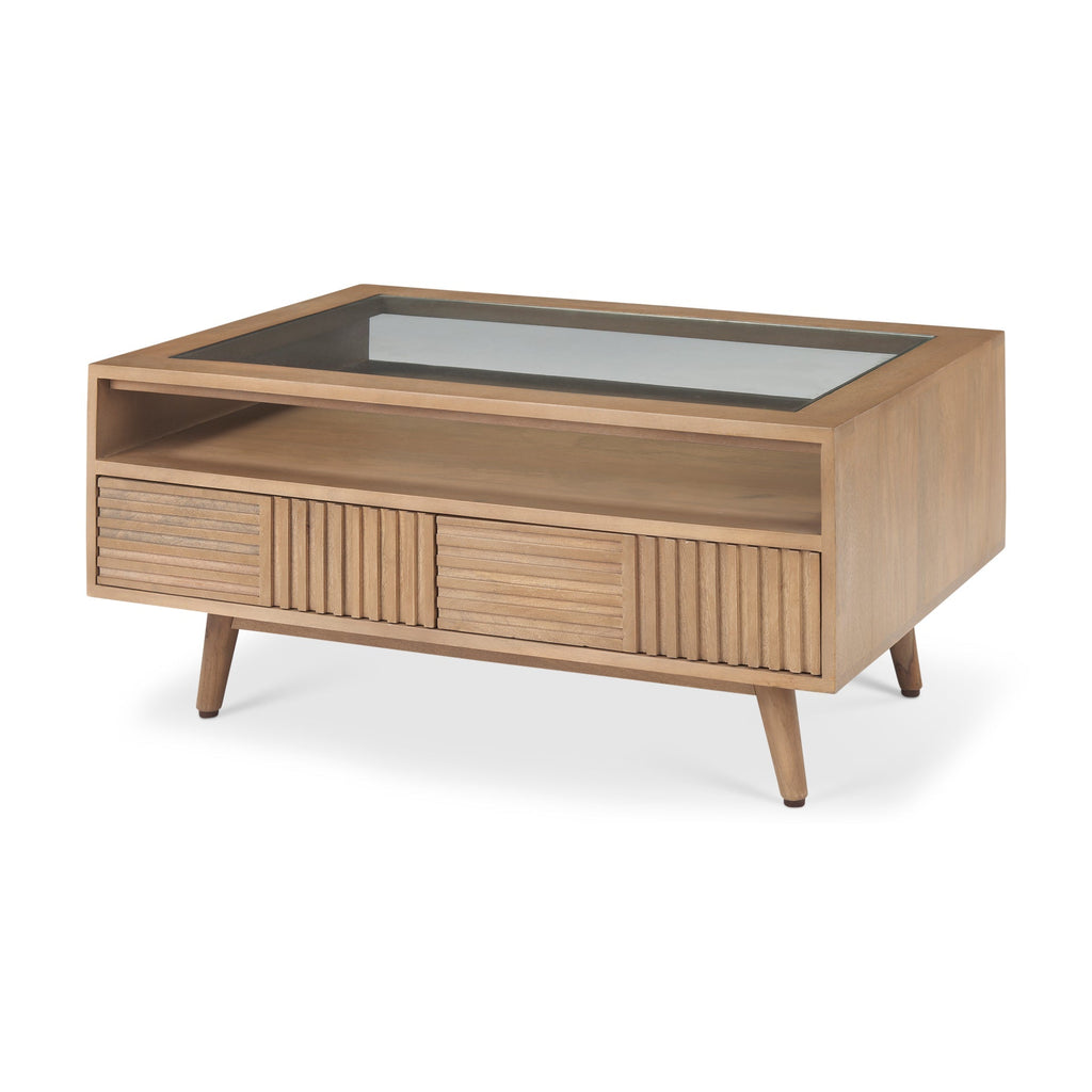 Mercana Sable 38" x 27" x 18" Solid Wood Coffee Table