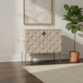 Mercana Excelsior 36.5" x 18.5" x 32.5" Iron,Solid Wood Accent Cabinet