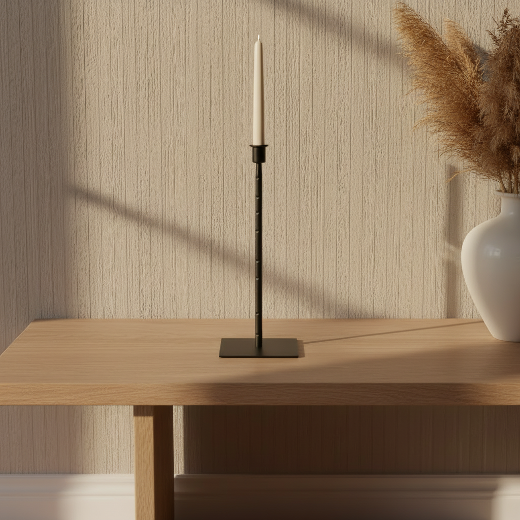 Mercana Porter 5" x 5" x 18" Metal Candle Holder