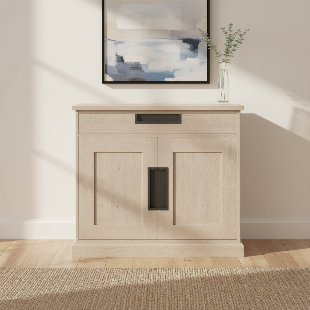 Mercana Braxton 33.5" x 18.5" x 31.5" Solid Wood Accent Cabinet