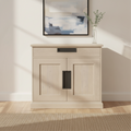 Mercana Braxton 33.5" x 18.5" x 31.5" Solid Wood Accent Cabinet