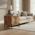 Mercana Cairo 22" x 23.5" x 26" Solid Wood Side Table